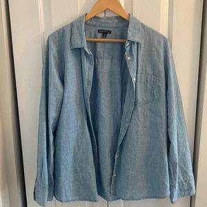 J. Crew Chambray button down Size XL